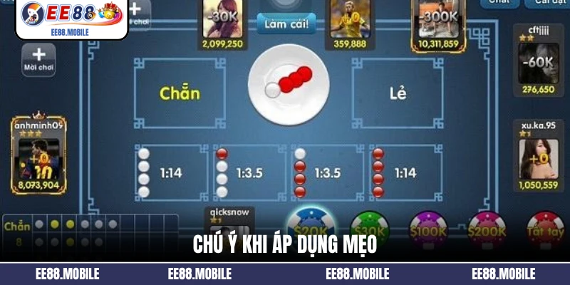 Chú ý khi áp dụng mẹo