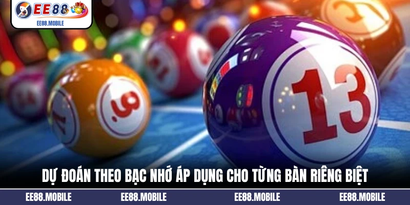 Dự đoán theo bạc nhớ áp dụng cho từng bàn riêng biệt