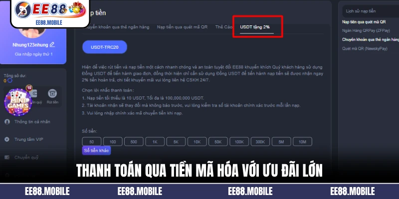 Thanh toán qua tiền mã hóa với ưu đãi lớn